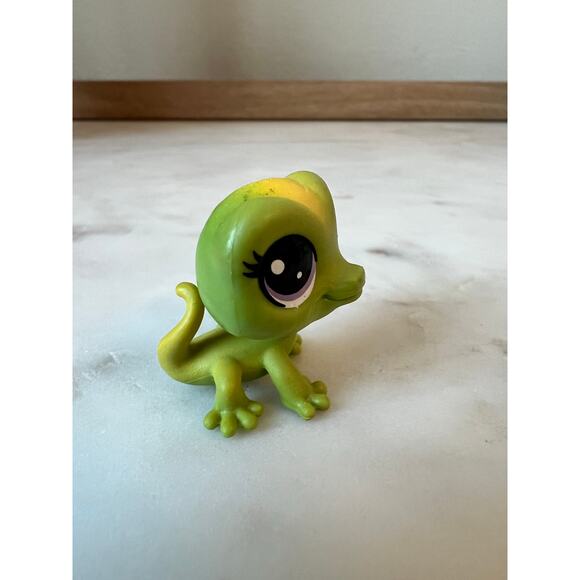 Littlest Pet Shop Simon Frogby #58 Blue Frog, Gecko Lizard Mabbox LPS Mini #3-42 - Picture 10 of 11